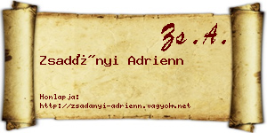 Zsadányi Adrienn névjegykártya